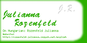 julianna rozenfeld business card